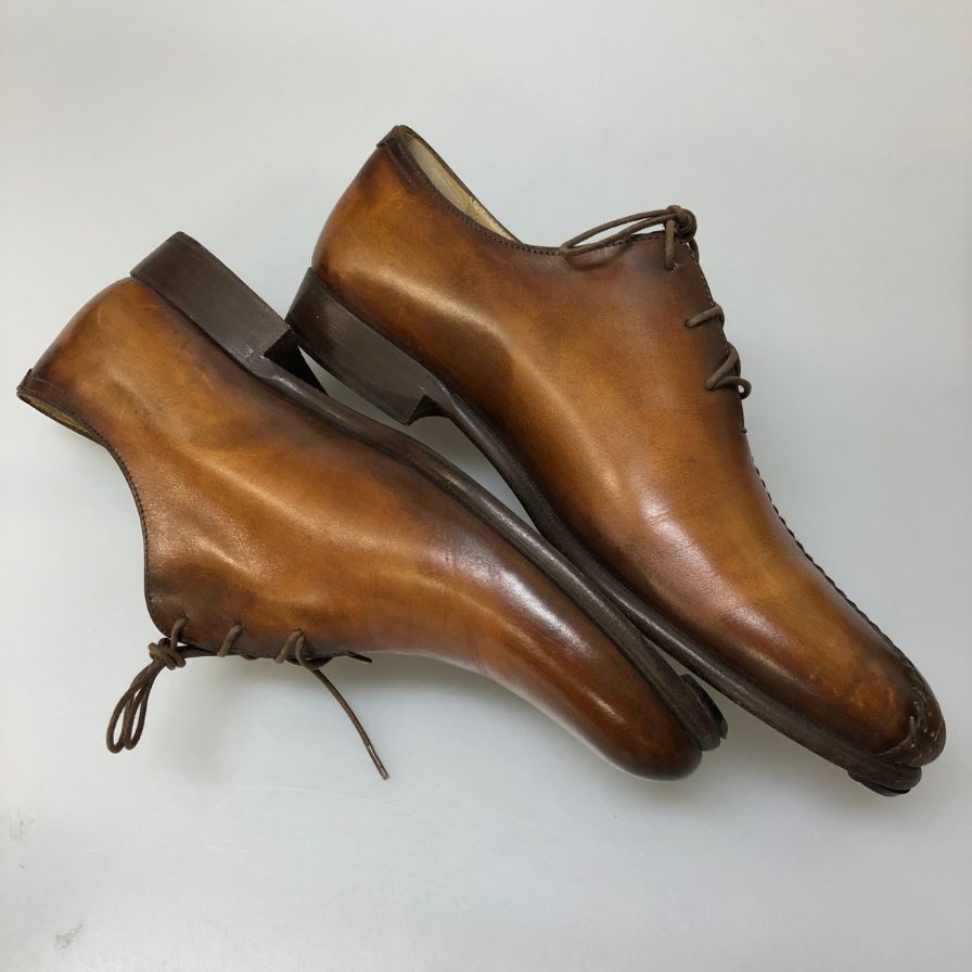 ベルルッティ レザーシューズ ラピエセルプリゼ カリグラフィ オルガ期 ブラウン サイズ 6 Berluti 約25.0cm【同梱不可】【AFC53】