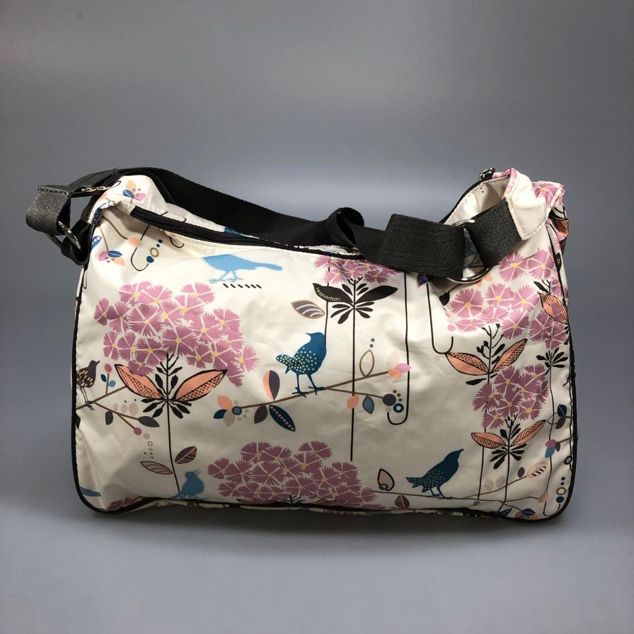 レスポートサック  ショルダーバッグ  レディース 花柄 ホワイト＆ピンク LeSportsac【AFE5】