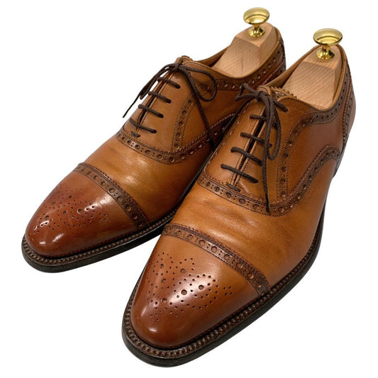 スコッチグレイン レザーシューズ 20181 セミブローグ ブラウン サイズ25  SCOTCH GRAIN ビジネスシューズ 約25.0cm【LA】【中古】