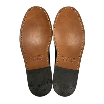 ジーエイチバス ローファー ウィージャンズ サイズ8.5 メンズ グリーン ホワイト G.H.Bass&Co. WEEJUNS LARSON ローファー 約26.5cm【LA】【中古】