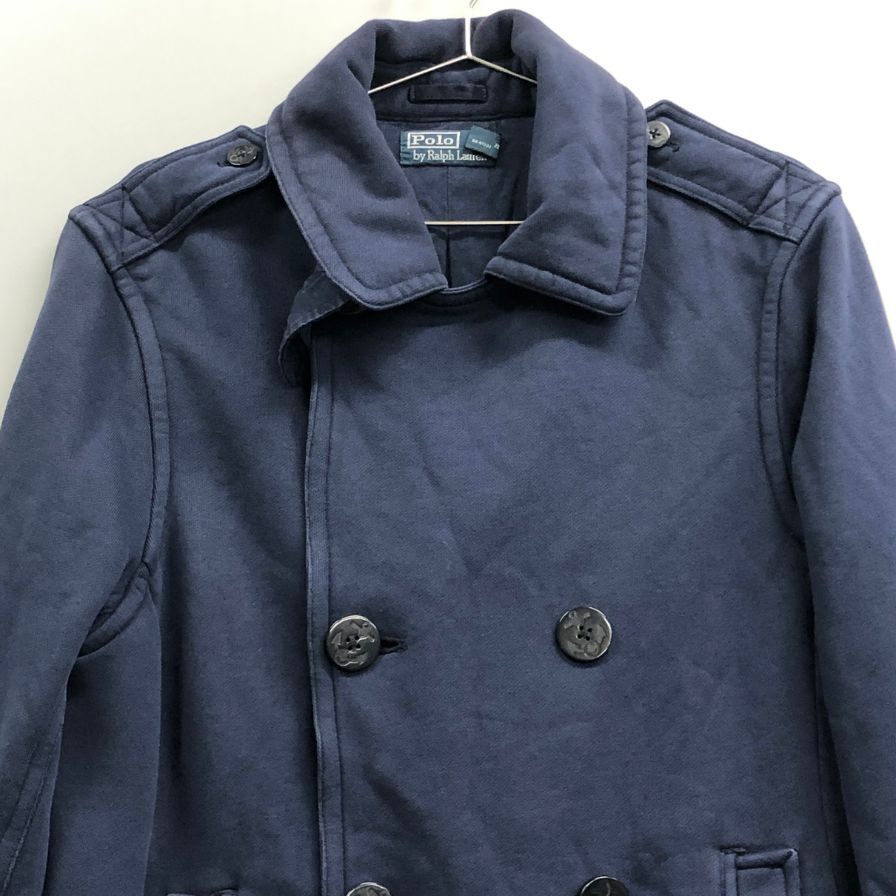 中古◆ポロ ラルフローレン ピーコート ニット ネイビー メンズ サイズL Polo Ralph Lauren 【AFA12】