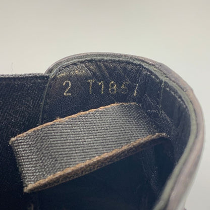 プラダ サイドゴア ブーツ  サイドストラップ メンズ サイズ8 ブラック PRADA 約27.0cm【AFC31】