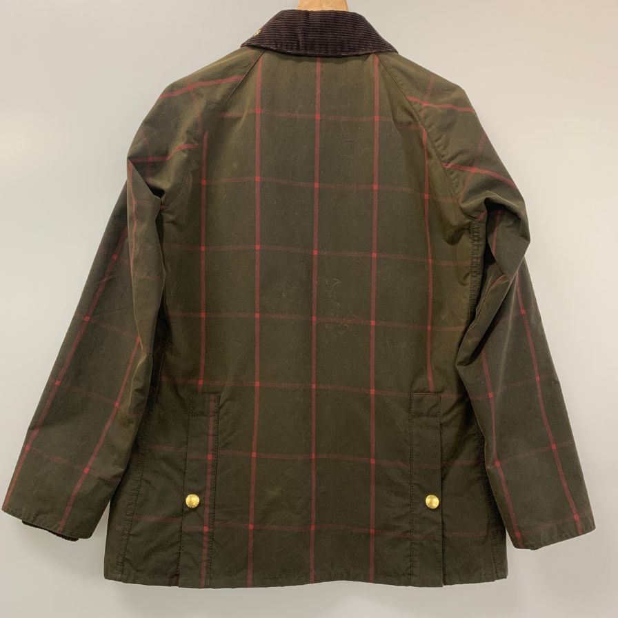 バブアー オイルドジャケット ビデイルSL オリーブ 赤ウィンドペン柄  メンズ サイズ36 Barbour【LA】