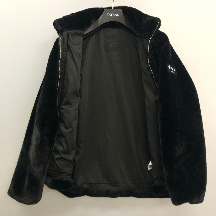 美品◆タトラス アストーニ エコファー スタンドカラー ブルゾン ブラック サイズ3 TATRAS ASTONI 【AFA4】
