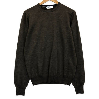 極美品◆グランサッソ クルーネックニット グレー サイズ46 GRAN SASSO 【AFB7】