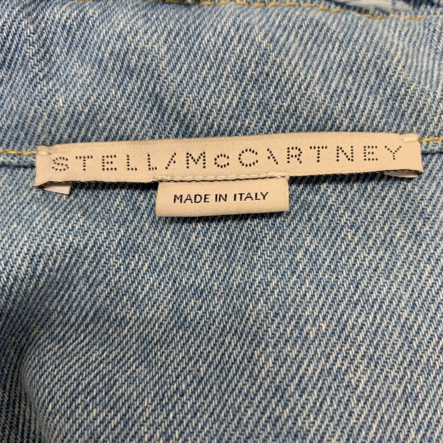 極美品◆ステラマッカートニー 24年 コート デニム生地 ブルー レディース サイズS STELLA McCARTNEY 【AFA2】