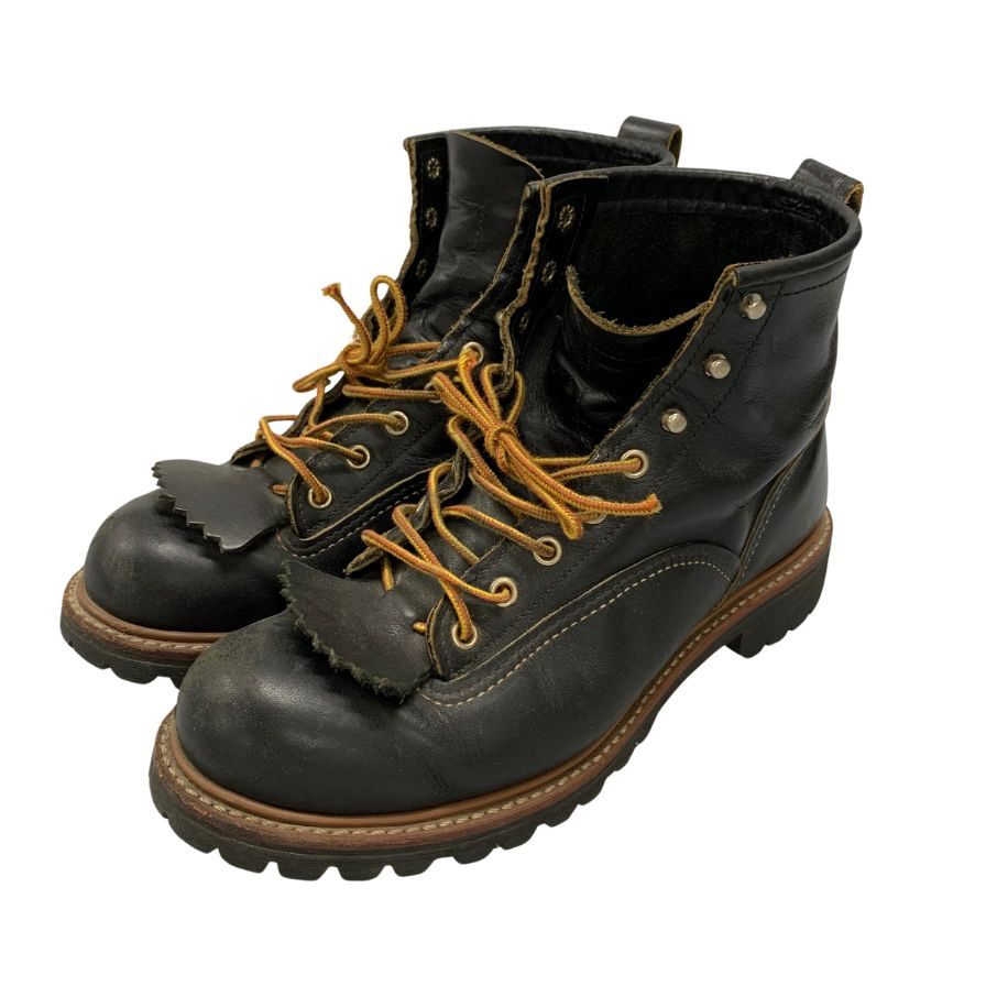 中古◆レッドウィング ブーツ ラインマン 2935 サイズ8.5D メンズ ブラック RED WING【AFC45】