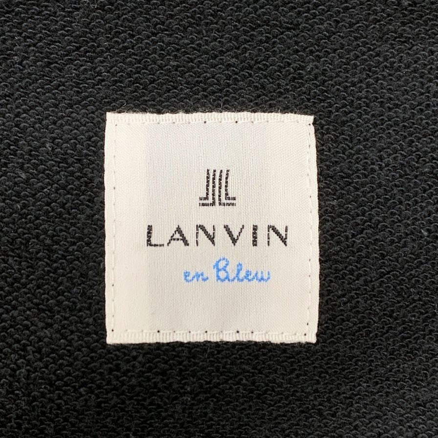 ランバン オンブルー イージー パンツ ワイドシルエット ナイロン ストレッチ メンズ ブラック サイズ50 LANVIN en Bleu 【AFB41】