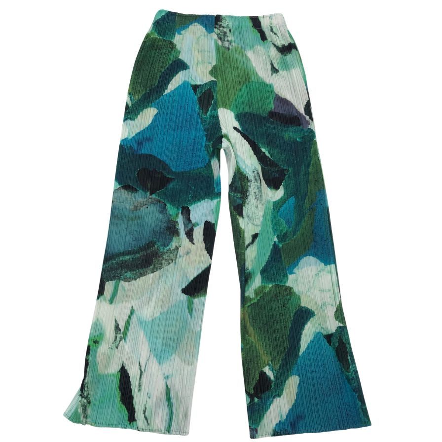 プリーツプリーズ クロップドパンツ PETAL WALTZ 総柄 サイズ4 PP21-JF704 PLEATS PLEASE ISSEY MIYAKE 【AFB10】
