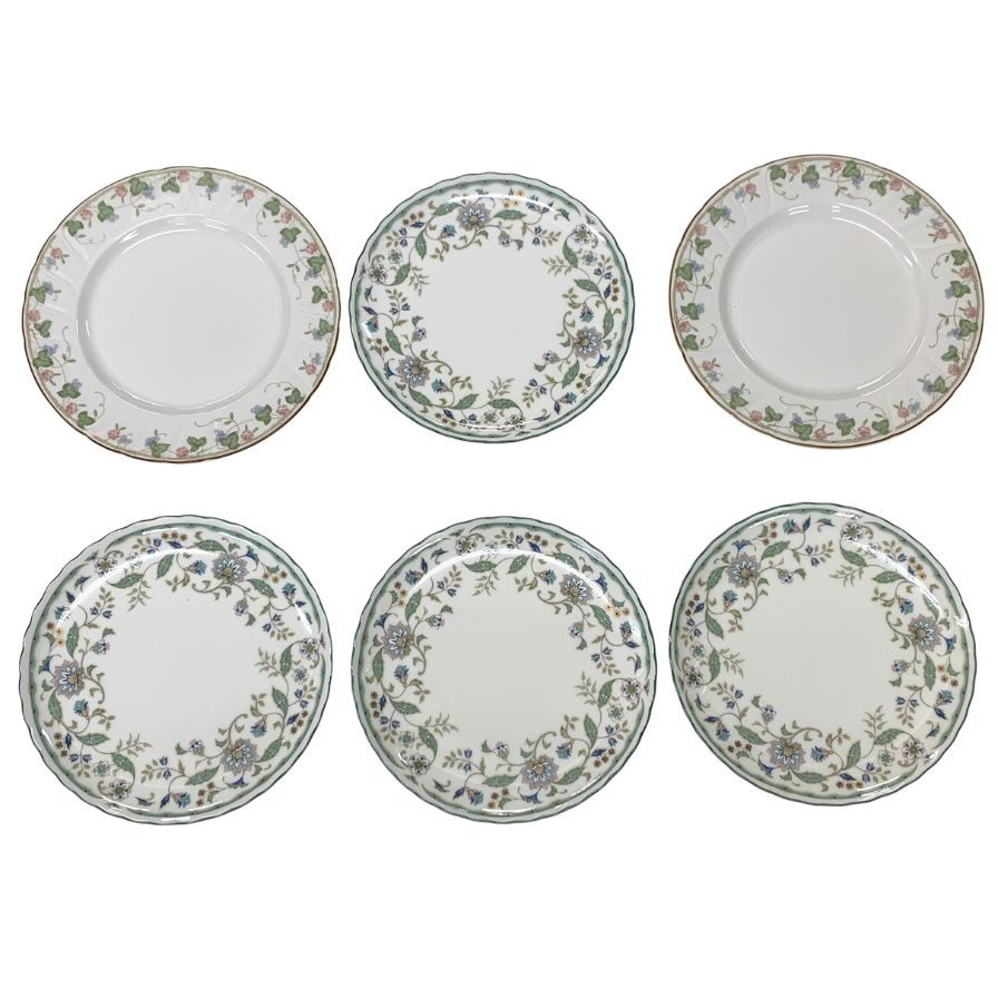 ノリタケ 皿 6枚セット 花柄・フルーツ柄 ホワイト Noritake【AFI28】【中古】