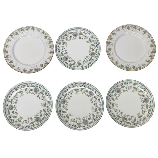ノリタケ 皿 6枚セット 花柄・フルーツ柄 ホワイト Noritake【AFI28】【中古】