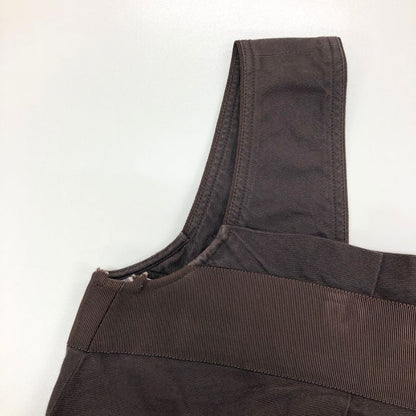 中古◆バーバリー ブルーレーベル チュニック 半袖 コットン 刺繍 ワンピース カットソー ブラウン レディース サイズ38 Burberry Blue label 【AFB6】