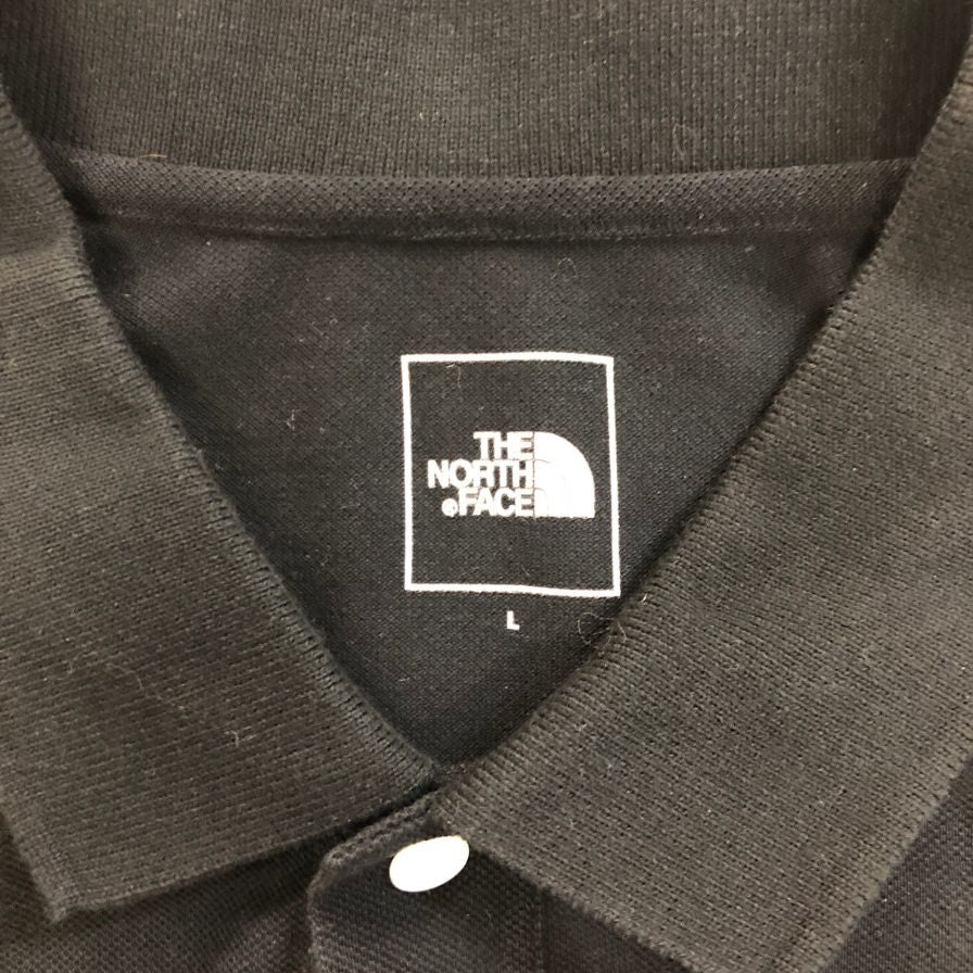 美品◆ザノースフェイス ショートスリーブエニーパートポロ M刺繍 NT22232 メンズ サイズL ブラック THE NORTH FACE 【AFB2】