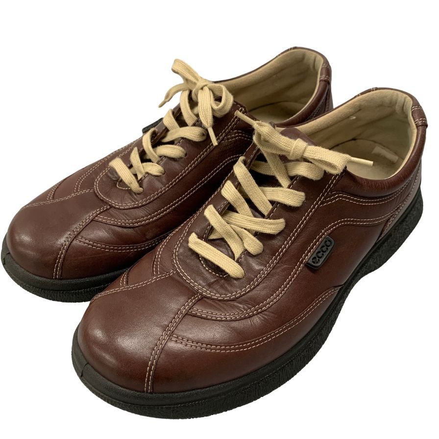 エコー レザースニーカー 5444 ブラウン サイズ27EEE ecco 約27.0cm【AFC43】