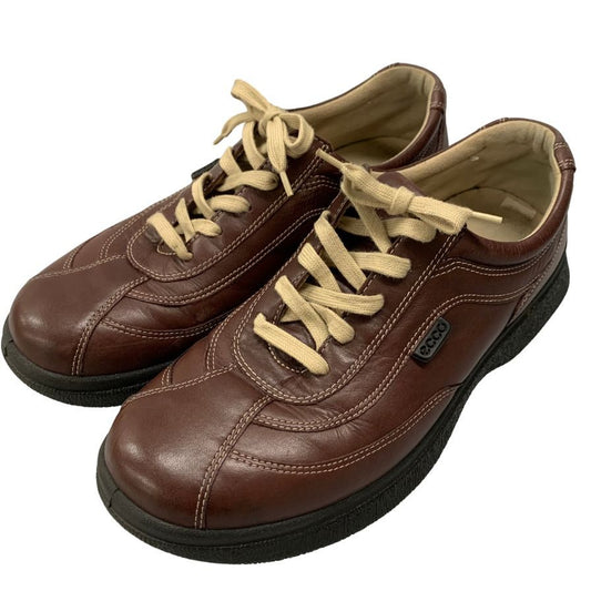エコー レザースニーカー 5444 ブラウン サイズ27EEE ecco 約27.0cm【AFC43】