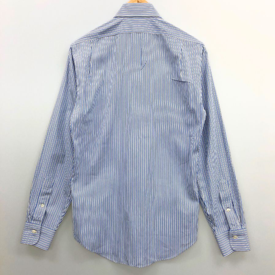 美品◆ポロ ラルフローレン 長袖シャツ 胸刺繍 ストライプ メンズ サイズ14 1/2 POLO RALPH LAUREN 【AFB17】