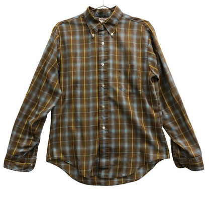 美品◆ジェーシーペニー 70S ボタンダウンシャツ Permanent Press チェック サイズM メンズ J.C.Penney 【AFB12】