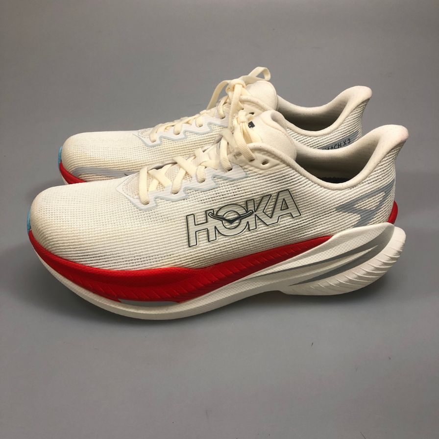 ホカオネオネ ランニングシューズ マッハ X3 ホワイト メンズ 26.5㎝ HOKA ONE ONE【AFC8】【中古】