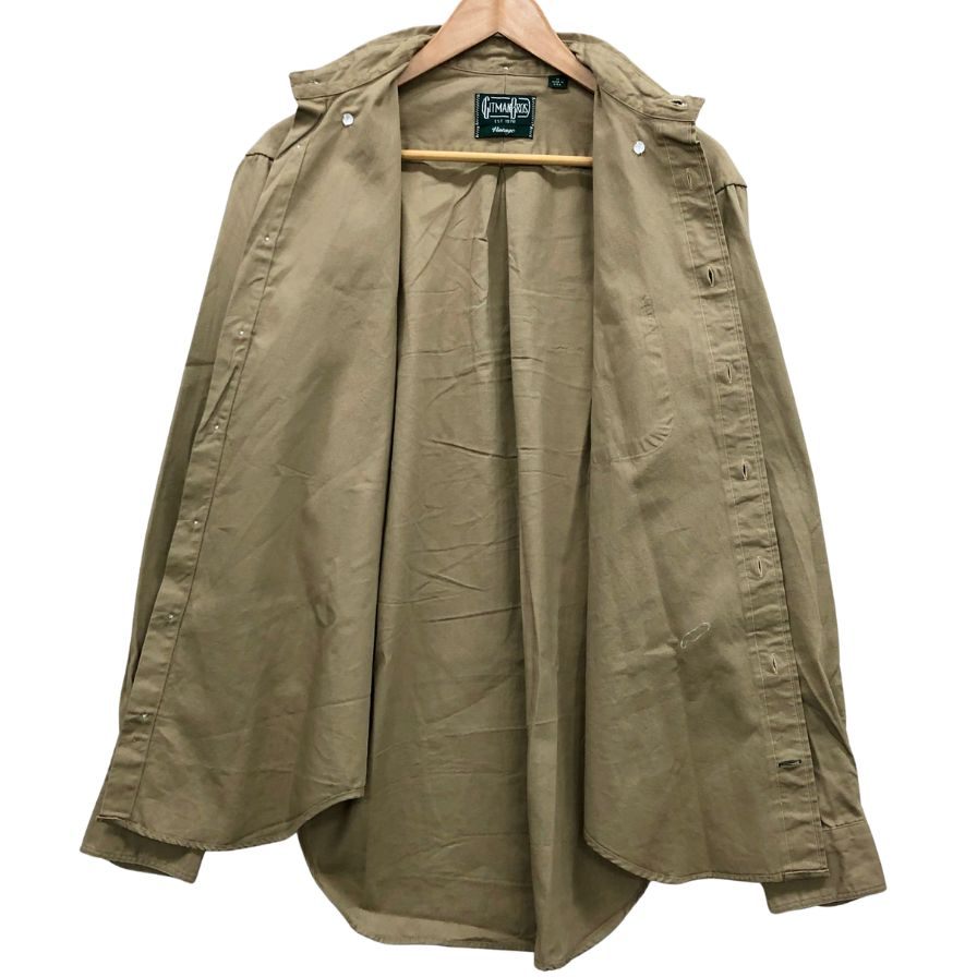 美品◆ギットマン ヴィンテージ 長袖シャツ ボタンダウン アメリカ製 コットン メンズ ベージュ サイズM GITMAN VINTAGE 【AFB9】