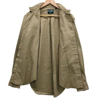 美品◆ギットマン ヴィンテージ 長袖シャツ ボタンダウン アメリカ製 コットン メンズ ベージュ サイズM GITMAN VINTAGE 【AFB9】