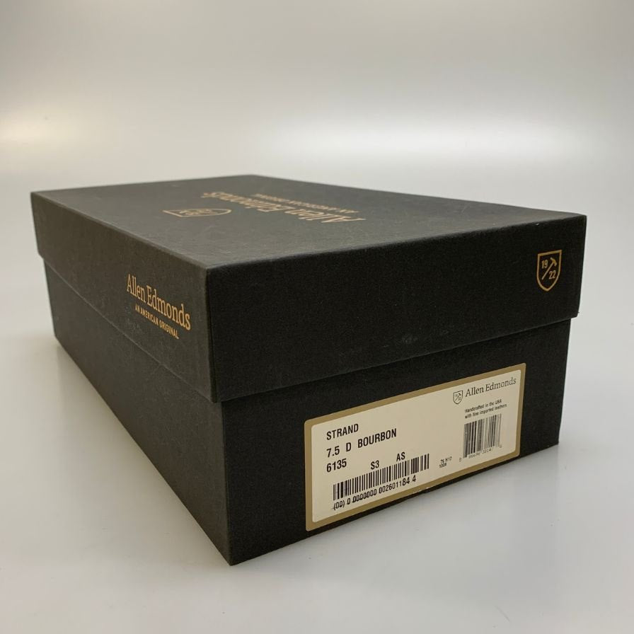 アレンエドモンズ レザーシューズ ストランド セミブローグ カーフ ブラウン サイズUS7.5 ALLEN EDMONDS Strand ビジネスシューズ 約25.5cm【LA】【中古】