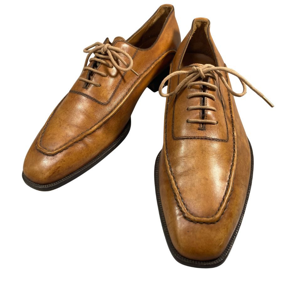 ビューティフルシューズ Uチップ レザーシューズ ライトブラウン サイズ不明 A. Beauty Shoes 約不明cm【AFC32】