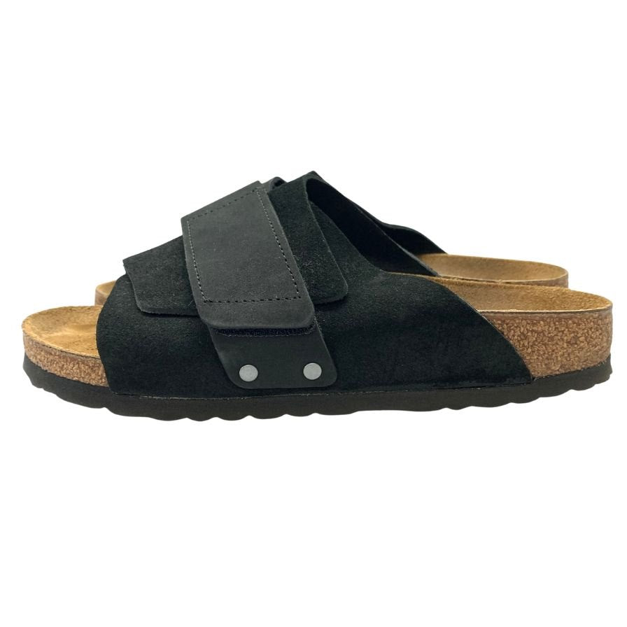 美品◆ビルケンシュトック サンダル キョウト スエード レザー サイズ39 ブラック メンズ BIRKENSTOCK KYOTO【AFD13】