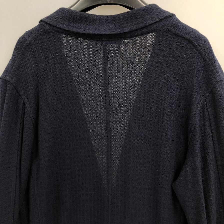 美品◆ビームスF テーラードジャケット コットンニット ダブルブレスト 錨ボタン サイズ46 メンズ BEAMS F 【AFB33】