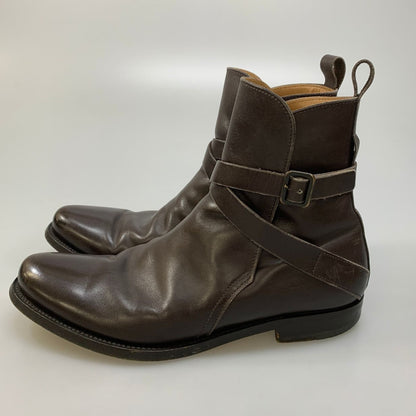 ジルサンダー ハーネスブーツ レザー ブラック メンズ サイズ8 JIL SANDER 約27.0cm【AFC19】