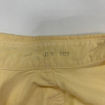 美品◆ポロラルフローレン ボタンダウンシャツ 90年S オールド イエロー メンズ サイズ15.5 Polo Ralph Lauren 【AFA21】