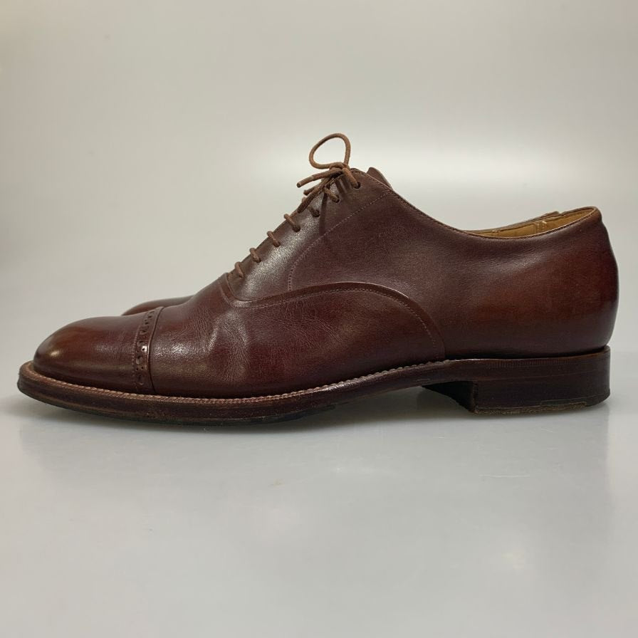 シルバノラッタンジ 信濃屋別注 別注 パンチドキャップトゥ メンズ ブラウン サイズ 25cm Silvano Lattanzi 約25.0cm【AFC4】