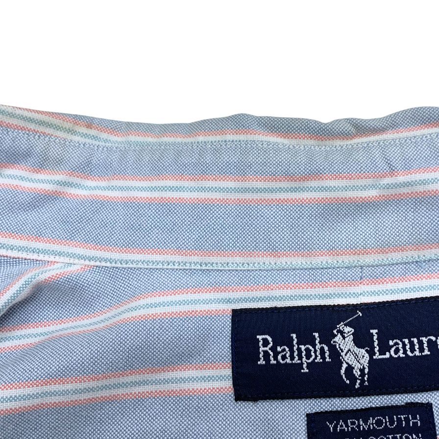 ラルフローレン 長袖シャツ ボタンダウン ストライプ ブルー系 メンズ サイズ15.5 Ralph Lauren【LA】