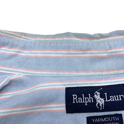 ラルフローレン 長袖シャツ ボタンダウン ストライプ ブルー系 メンズ サイズ15.5 Ralph Lauren【LA】