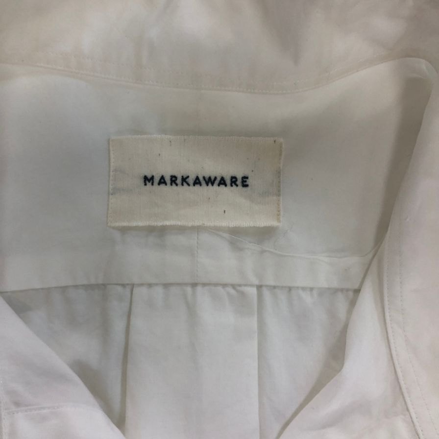 中古◆マーカウェア シャツ コットン A26B02SH01C ホワイト メンズ サイズ2 MARKAWEAR 【AFA18】
