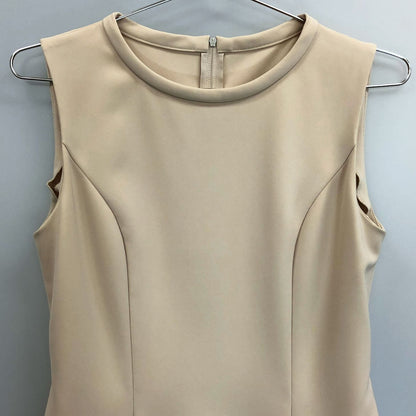 中古◆デイジー リン フォクシー コクーン タック ワンピース ノースリーブ 32109 レディース サイズ38 ベージュ DAISY LIN for FOXEY 【AFB13】