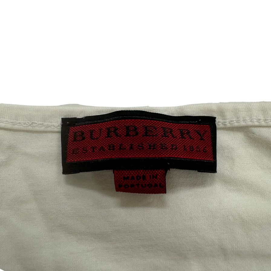 美品◆バーバリー Tシャツ サイドライン ホワイト メンズ サイズXL BURBERRY 【AFB19】