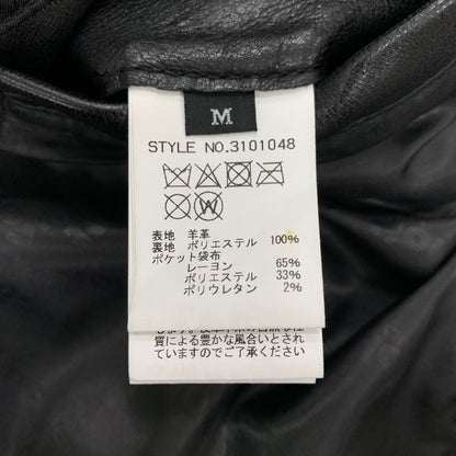 極美品◆ショット ライダースジャケット 3101048 ダブルブレスト シープスキン メンズ ブラック サイズM Schott 【AFG1】