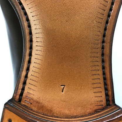 オリエンタル パンチド キャップトゥ ストレートチップ ダークブラウン サイズ 7 メンズ ORIENTAL 約25.5cm【AFD15】