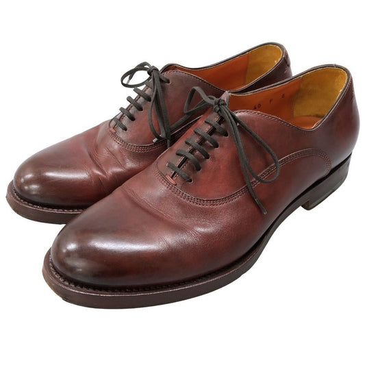 サントーニ レザーシューズ プレーントゥ カーフ サイズ6 ボルドー メンズ SANTONI 約24.5cm【AFC6】