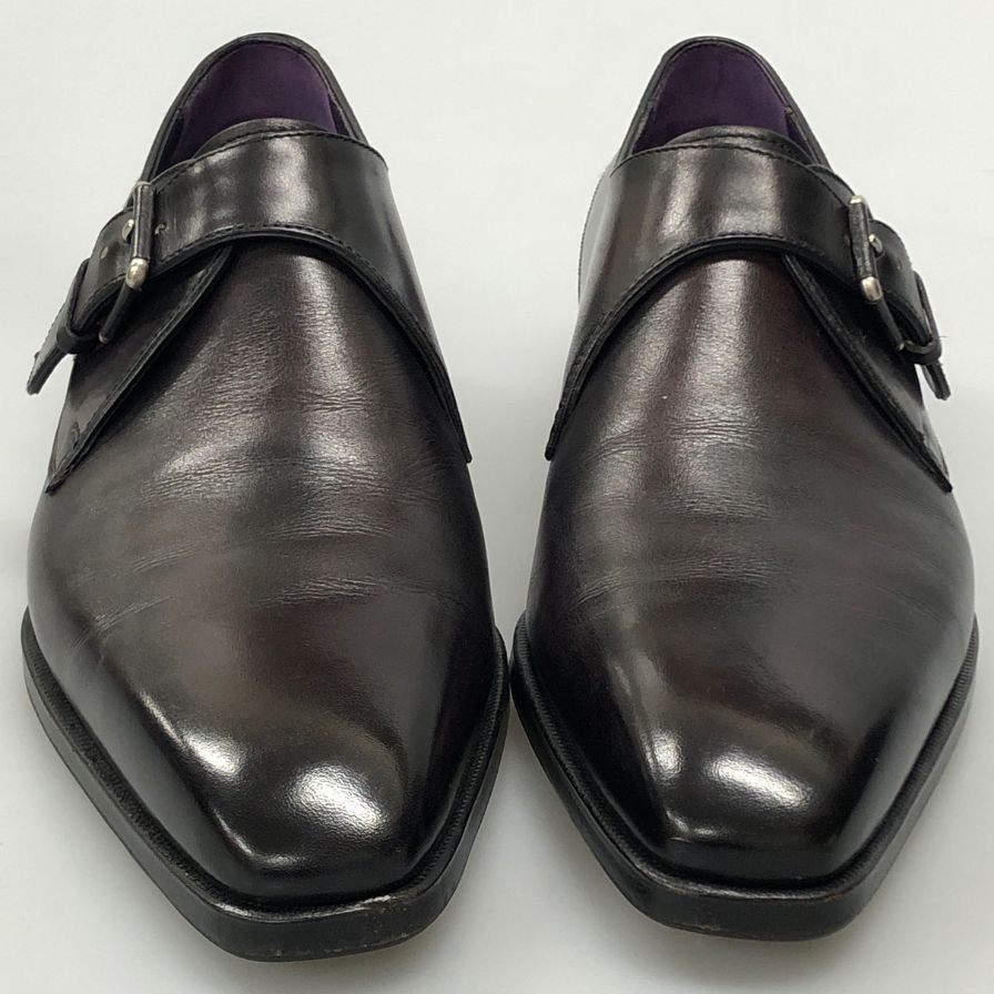 ベルルッティ シングルモンク パティーヌ カーフ メンズ パープル系 サイズUK7 Berluti ビジネスシューズ 約25.5cm【LA】【中古】