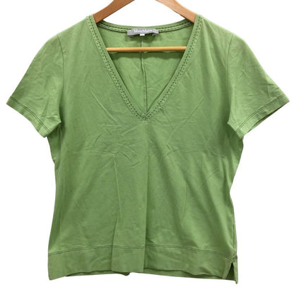 美品◆マックスマーラ 半袖トップス トップス Tシャツ 襟元ステッチ レディース サイズM グリーン MaxMara 【AFB5】