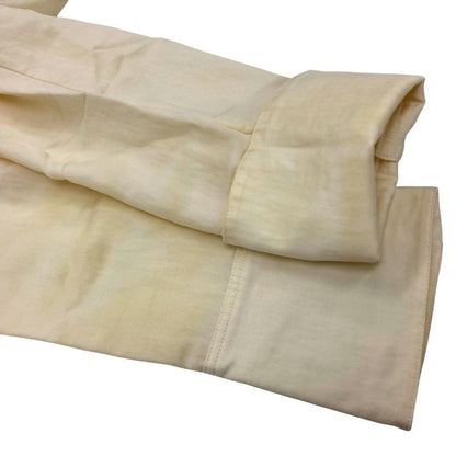 美品◆エブール シャツワンピース マキシ丈 シルク イエロー レディース サイズ38 EBURE 【AFB35】