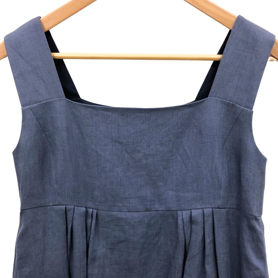 極美品◆フォクシー ノースリーブワンピース ブルー系 銀座20周年 38270 レディース サイズ38 FOXEY 【AFB25】