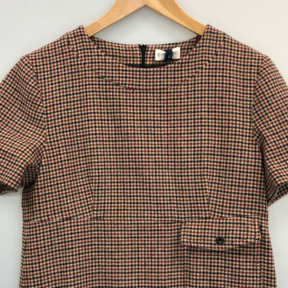 極美品◆モンクレール 24AW 半袖ワンピース ABITO DRESS 総柄 レディース サイズ38 J20932G00017 MONCLER 【AFB9】