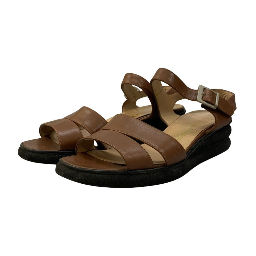 サルバトーレ フェラガモ サンダル ブラウン レディース サイズ6.5C Salvatore Ferragamo 約24.0cm【AFC45】