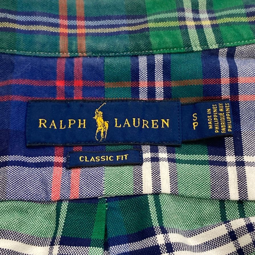 美品◆ラルフローレン チェックシャツ マルチカラー メンズ サイズM RALPH LAUREN 【AFB33】