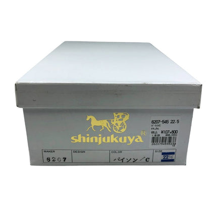新宿屋 レザーパンプス レザー×パイソン 6207-545 グレー×ホワイト 22.5cm レディース shinjukuya 約22.5cm【7-5】