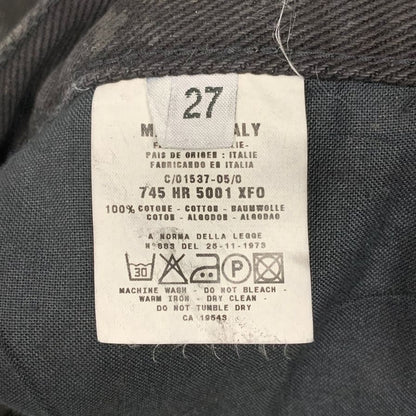 ヘルムートラング 本人期 コーテッド ブラック デニム ブーツカット 裾上げ済 レディース サイズ27 ブラック Helmut Lang 【AFB2】