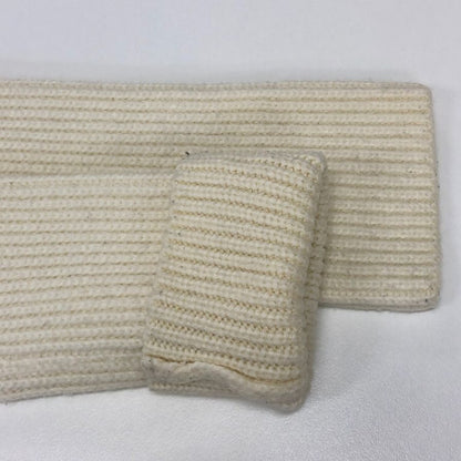 美品◆フォクシー ハイネック ニット トップス コットン ロゴプレート 34823 レディース サイズ38 ホワイト FOXEY 【AFB3】