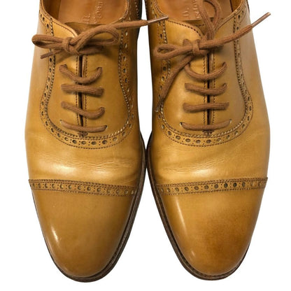 ジョンロブ レザーシューズ ストレートチップ アデレード カーフ ライトブラウン メンズ サイズUK8E JOHN LOBB ADELAIDE ビジネスシューズ 約26.5cm【LA】【中古】